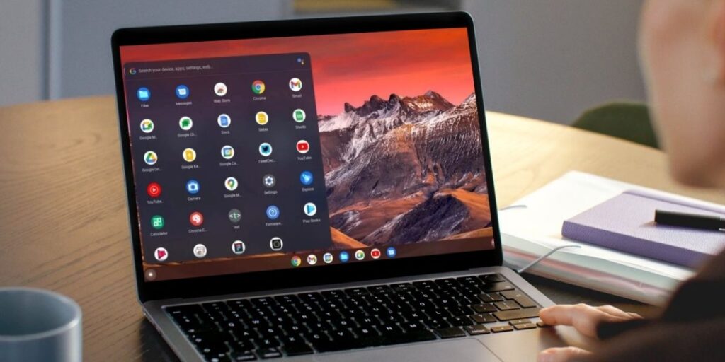interface real do Chrome OS Flex