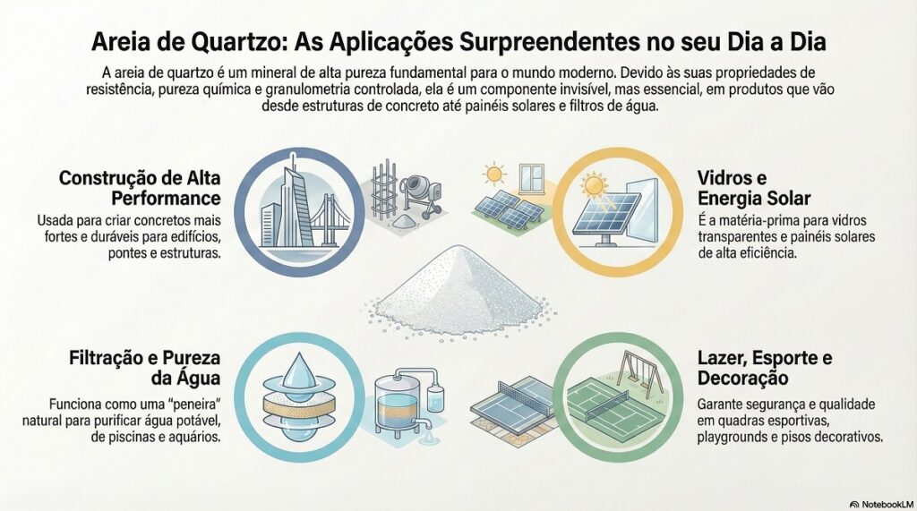 areia de quartzo no dia a dia