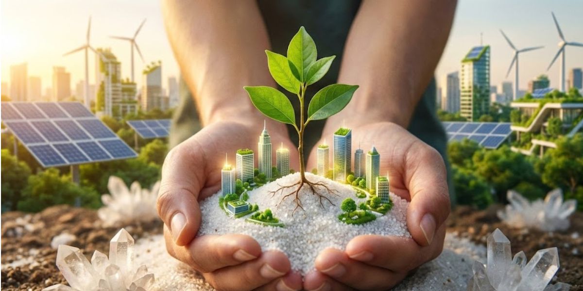 Vantagens ecológicas da areia de quartzo em obras urbanas