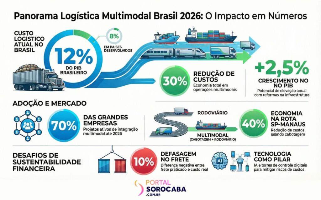 Logística multimodal no Brasil em 2026