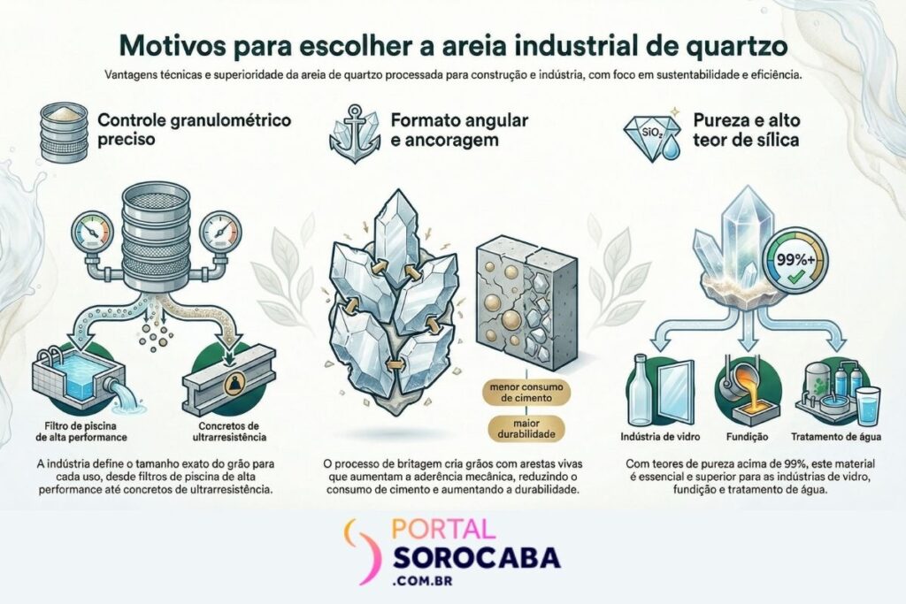 Motivos para escolher a areia de quartzo