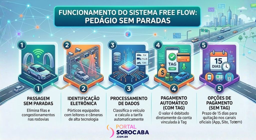 pedágio free flow Sorocaba